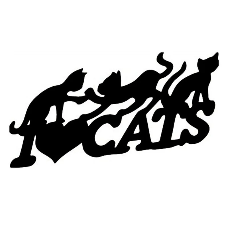 

23.5*12CM I LOVE CAT Occlusion Scratches Decals Car Stickers Reflective Car Stickers Decorative CT-490