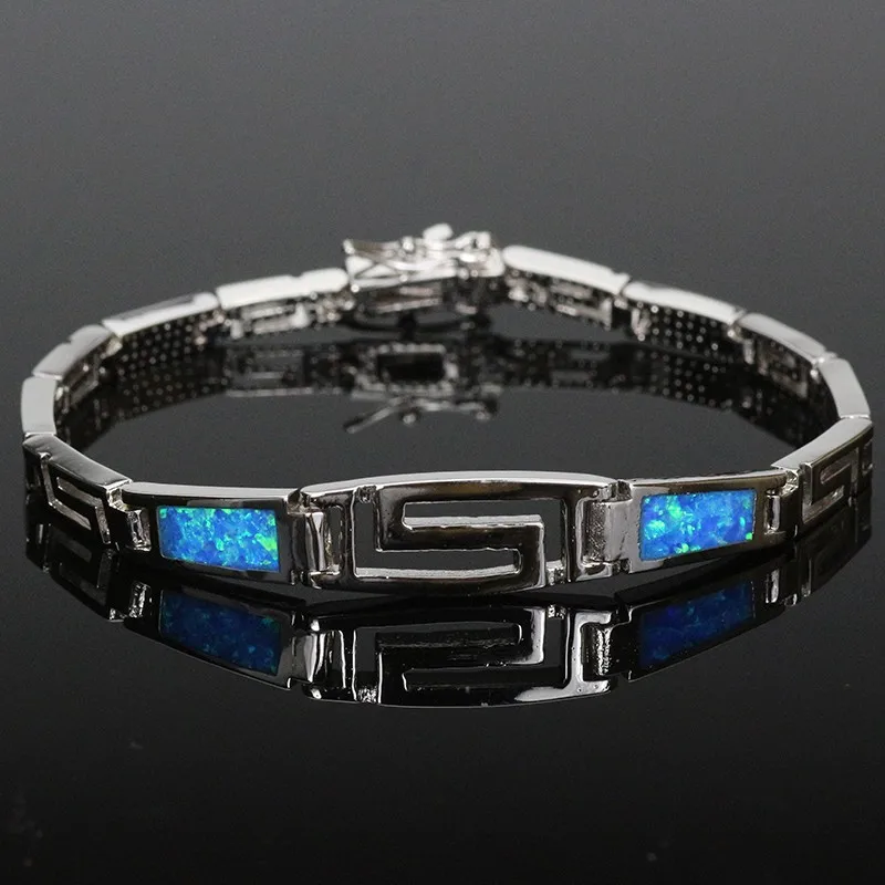 JLB-039 New Arrival Blue Opal Gem  Bracelets For Women's Bracelets & Bangles  Jewelry for Man Lover Bracelet