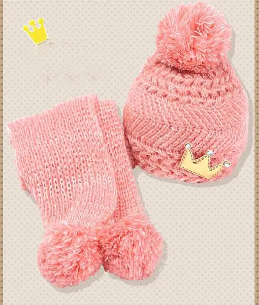 LONSANT/новые милые зимние теплые шерстяные шапки с капюшоном для маленьких мальчиков и девочек, шапки, шапки+ шарф для детей 1-5 лет