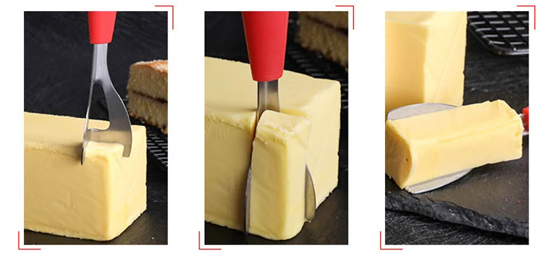 Kitchen Utensils Stainless Steel Cheese Slicer Cheese Butter Corner Cutter Ease Use Butter Knife Cheese Cutting Cooking Tools (15)