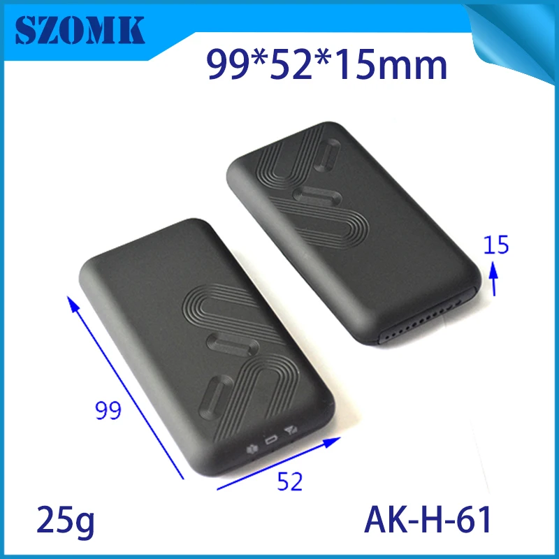 

10 pieces, 99*52*15mm small plastic enclosure for pcb access control enclosures szomk black handheld electronic enclosure