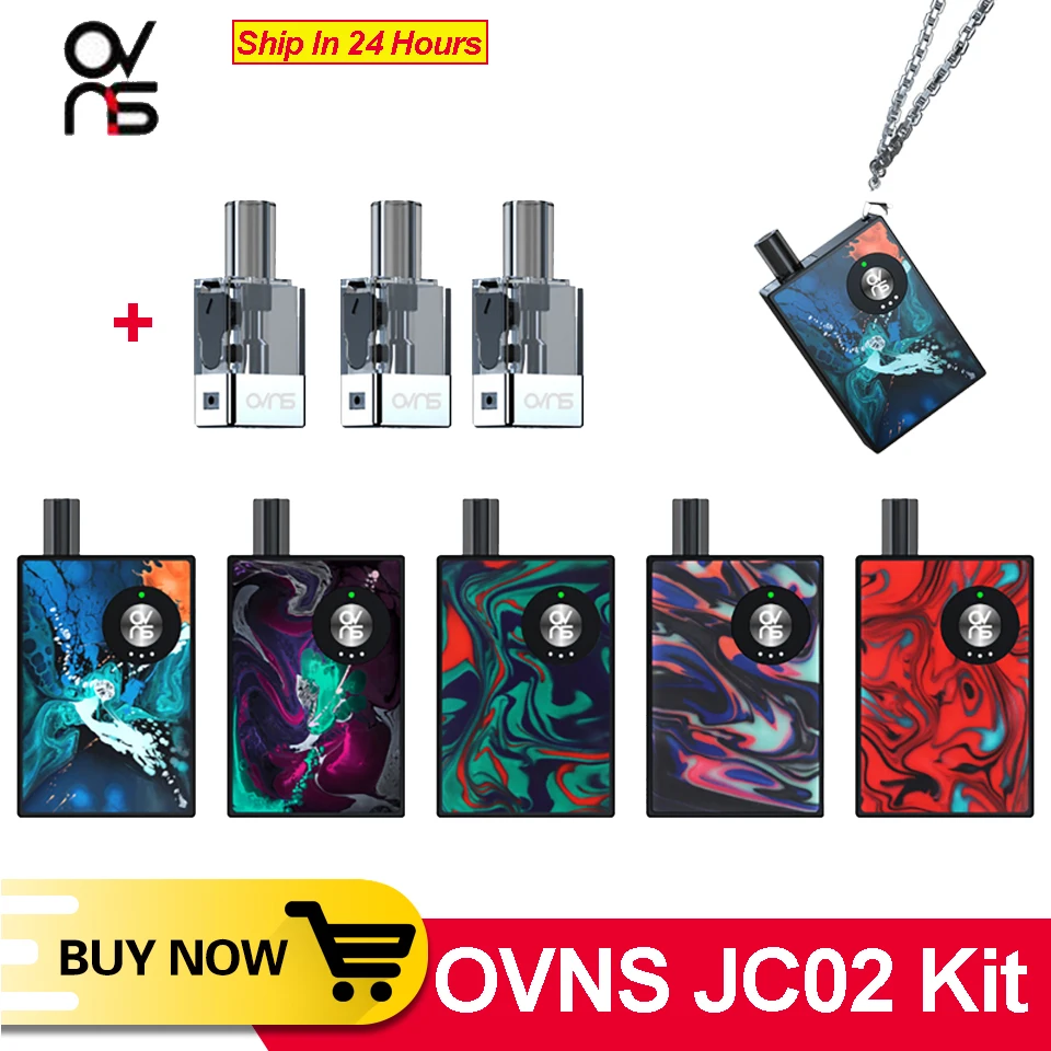 Оригинальный набор vape OVNS JC02 электронная сигарета с аккумулятором 650 мАч 1 мл 2 Ом