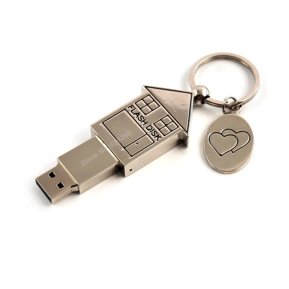 usb флеш-накопитель Полный Серебряный флеш-накопитель 4 GB/8 GB/16 GB/32 GB/64 GB Прекрасный, жилой дом u диск флэш-накопитель дом флэш-диск