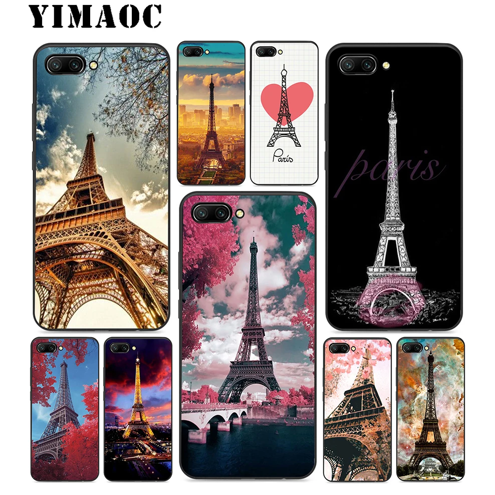 YIMAOC Eiffel tower Love Paris Silicone Case For Huawei Honor Mate 10 P20 P10 P9 P8 P Smart Y6 6A 7A 7X 7C Lite Pro 2017 2018 |
