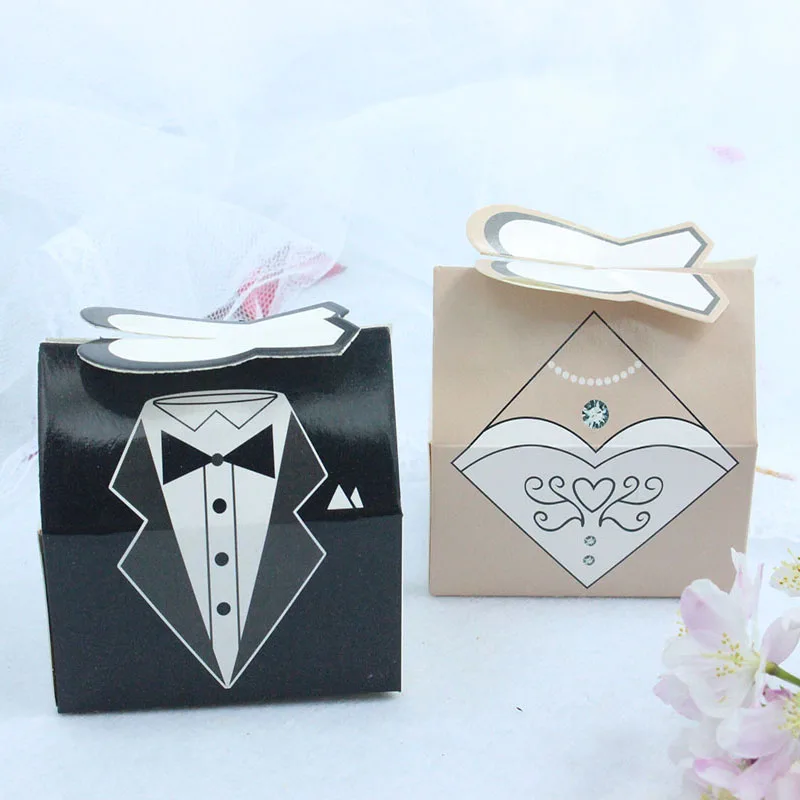 AVEBIEN 20pcs Romantic Dress Wedding Decoration Candy Box Gift Box Wedding Favor For Guests Event Party Supplies Candy Box