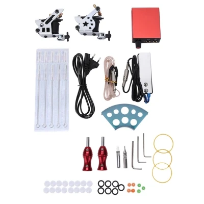 

Professional Tattoo Kits Wrap Coils Guns Machine Shader Liner Power Supply Disposable Needles Choosing The Power Cable