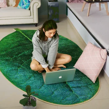 

Children Creative Green Leaf Carept for Livingroom Plant Crawling RUG Bedroom Kitchen Non-slip Mat Door Mat Carpet Pet Dogs Pad