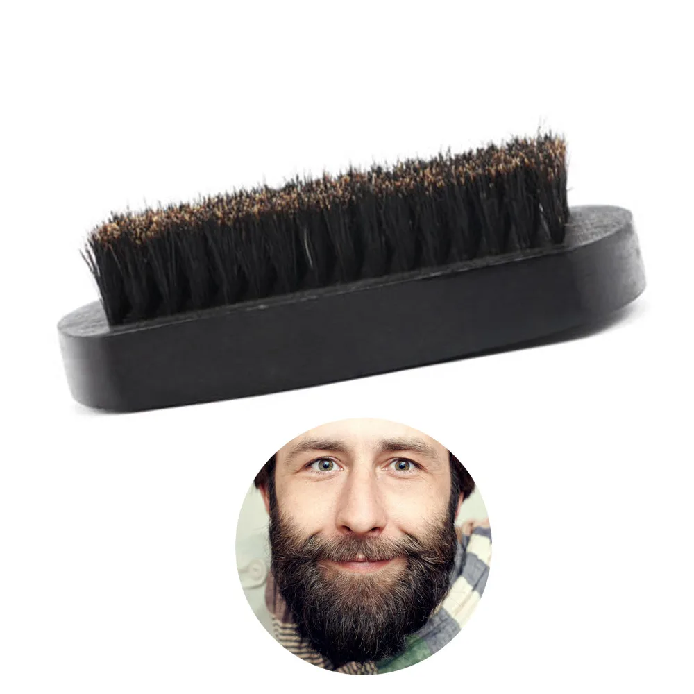 Brand New Men Boar Hair Bristle Beard Brush Shaving Comb Face Massage