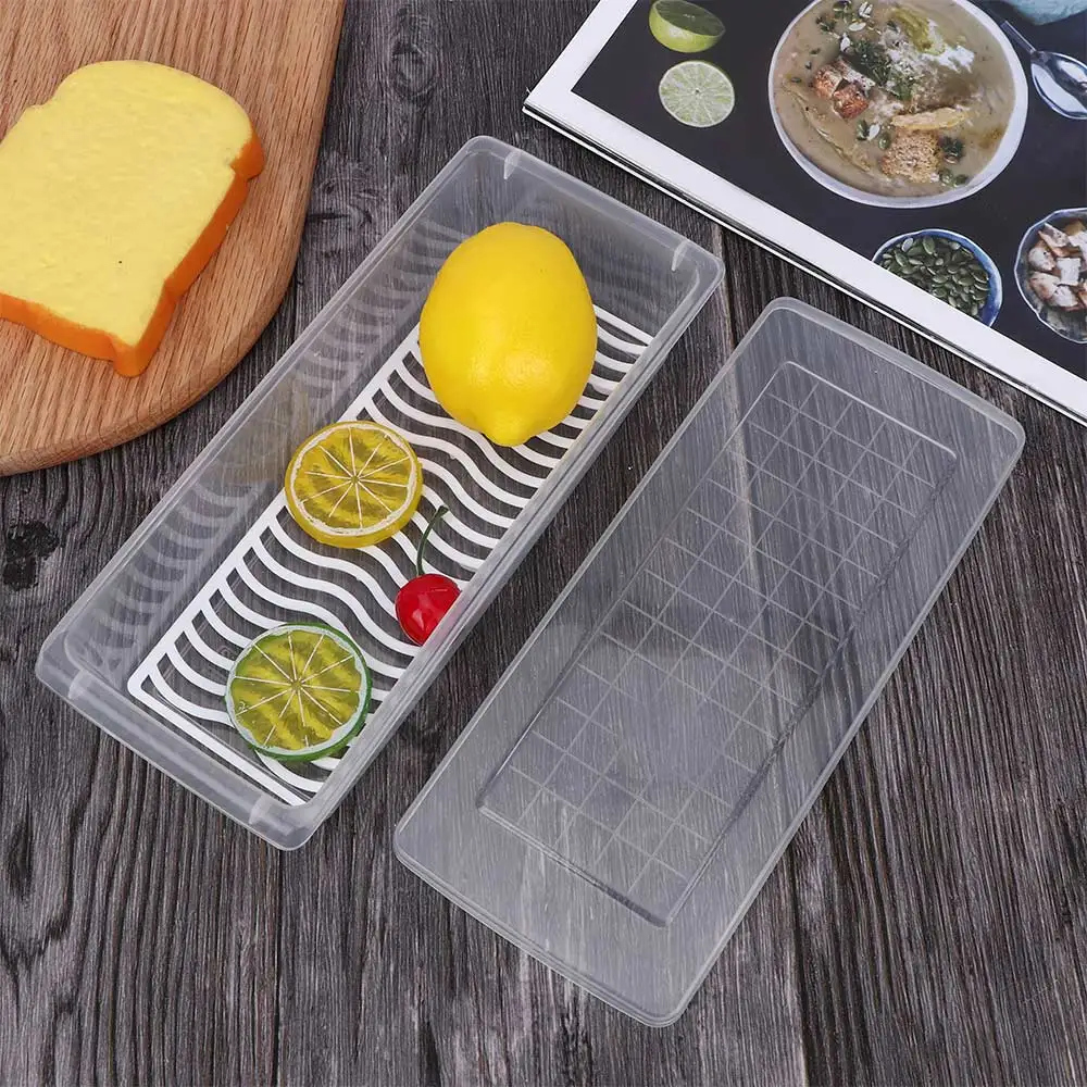 

Food Fresh Storage Box Container Kitchen Refrigerator Storage Box Removable Drain Plate Tray For Keep Fruits Vegetables Fresh