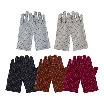 

Summer Driving Sunscreen Gloves Ms. Thin Section Summer Short Section Spring Elasticity Cotton Shade UV Protection Gloves