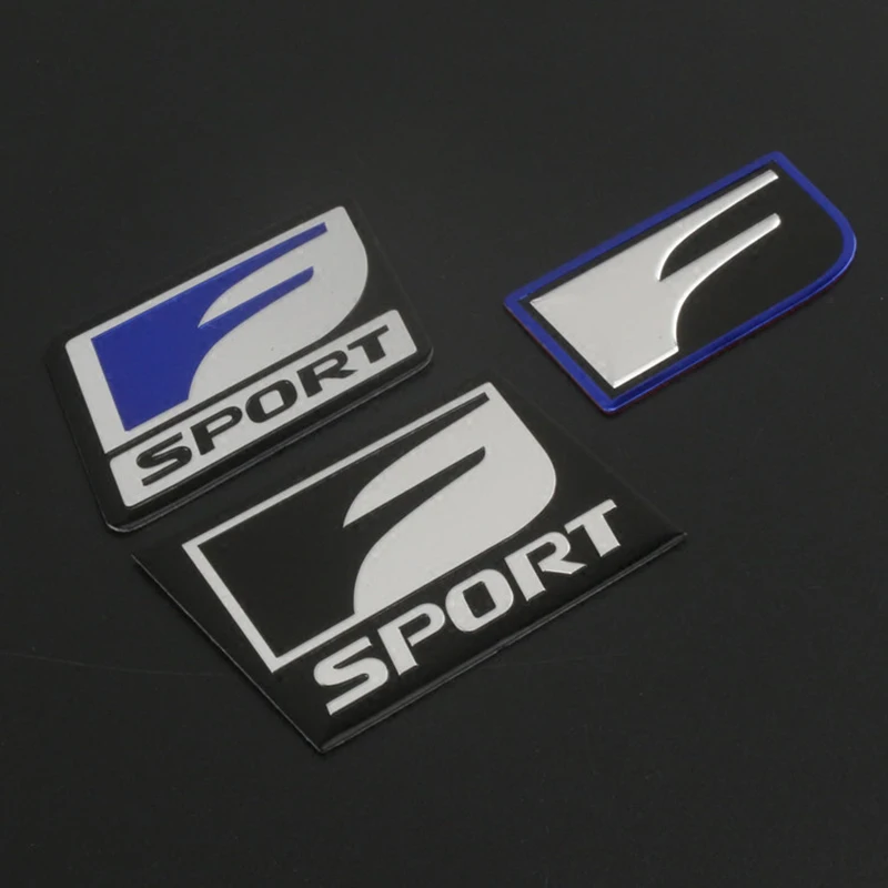 2 шт. черный синий F Спортивная F-SPORT квадратная эмблема тонкая алюминиевая этикетка багажник украшение крыла автомобиля переоборудование Наклейка для Toyota Lexus