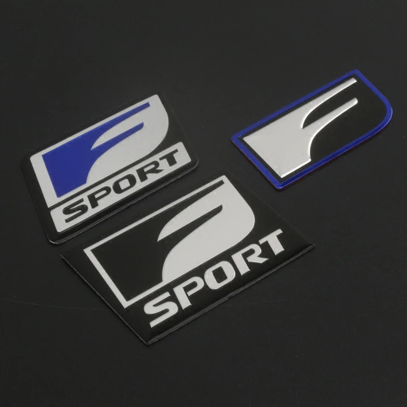 

2pcs Black Blue F SPORT F-SPORT Square Emblem Thin Aluminium Label Trunk Fender Car Styling Refitting Sticker for Toyota Lexus