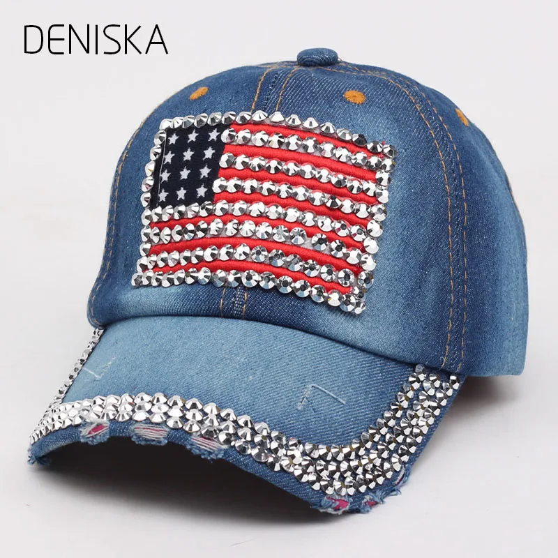 Дениска diamond Бейсбол Кепки Для женщин летние девушки с Snapback Hat Повседневное
