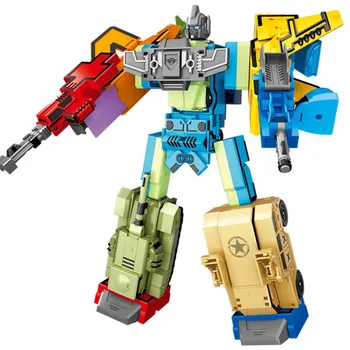 

Magic Number 0 to 9 Digital DIY Creative Blocks Assembly Educational Deformation Robot Transformation Math Toys For Children Leg