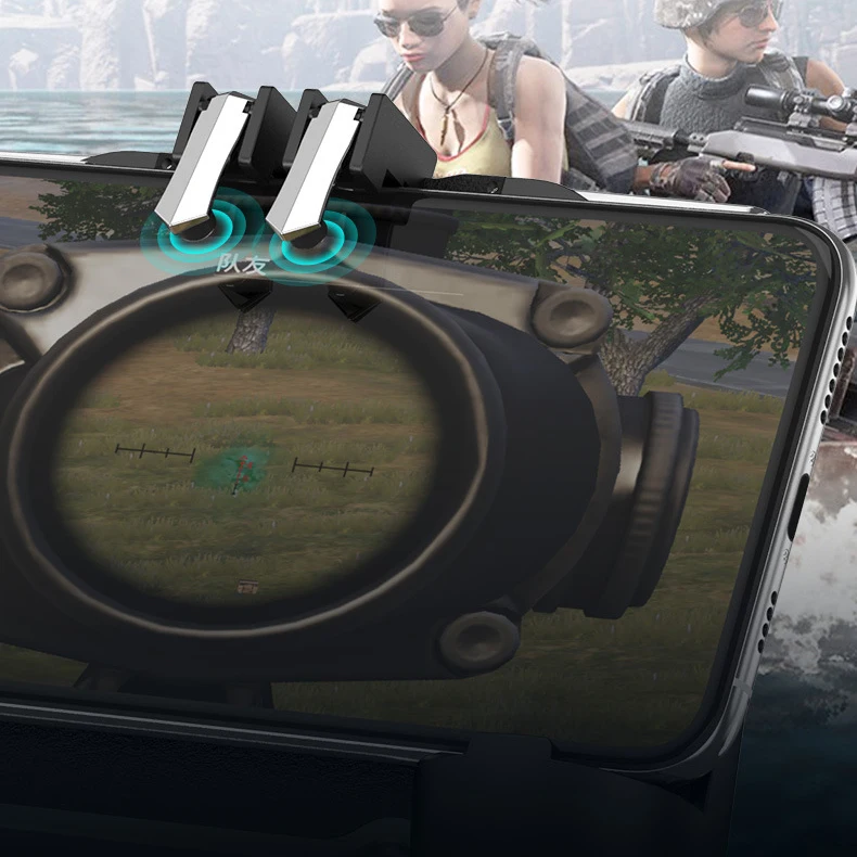 2019 Cooling Fan Gamepad dzhostik Joystick mobile controller for PUBG Shoot Games free fire with Power triggers for cell phone (12)