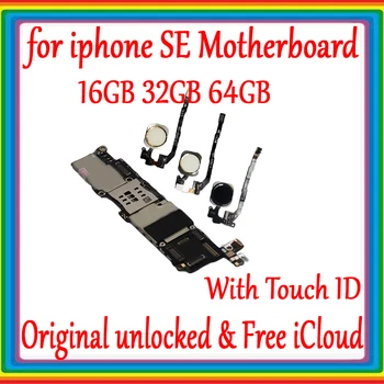 

Original unlocked for iphone 5SE SE Motherboard 16GB / 32GB / 64GB for iphone SE Logic board With Touch ID/ Without Touch ID