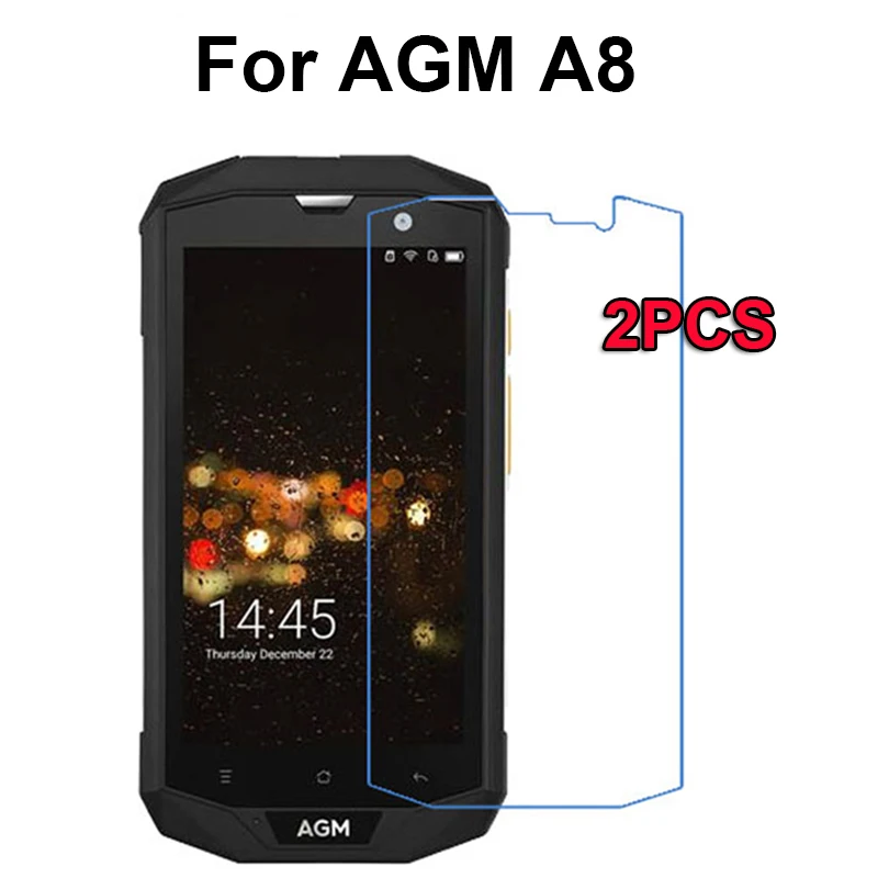 2PCS AGM A8 4G Smartphone Tempered Glass Ultra-thin Protective Film Explosion-proof For Toughened Screen Protector | Мобильные