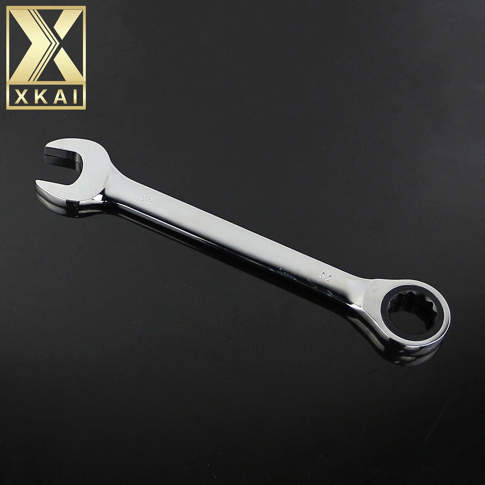 

XKAI 32mm Ratchet Spanner Combination wrench a set of keys ratchet skate tool gear ring wrench ratchet handle Chrome Vanadium