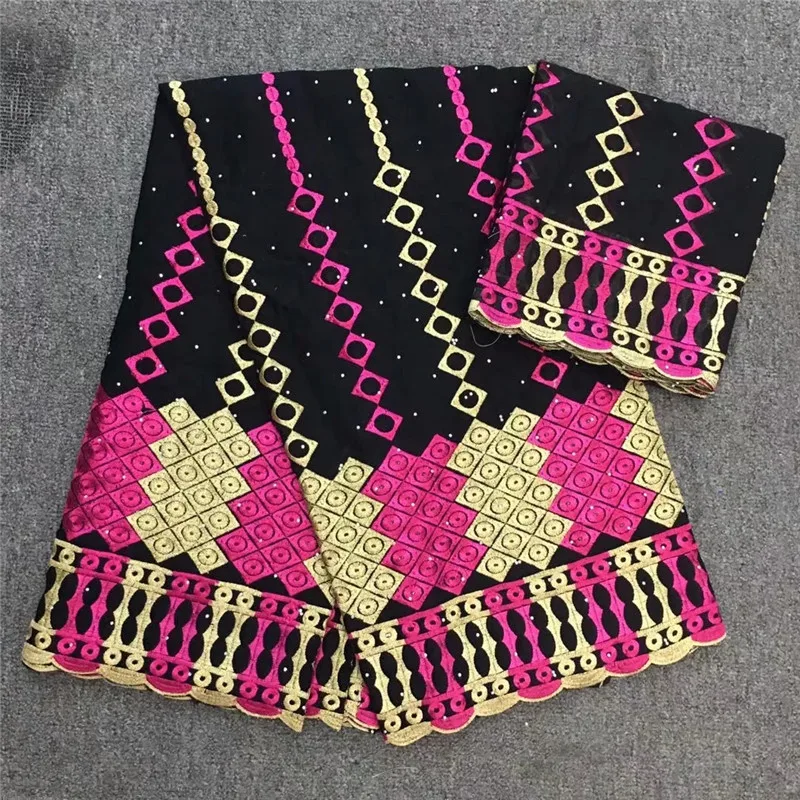 

Swiss voile lace in Switzerland high quality 5+2 Swiss lace fabric newest Dubai beads lace African French fabric 2019 HL050129