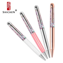 Shichen A016 шар из фольги точечная ручка Роскошный 0,7, 1,0 мм Заправка для офиса подарок на день рождения или школы с помощью металлической ручки