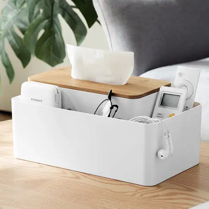 

Desktop Tissue Box Living Room Home Coffee Table Nordic Ins Wind Creative Multi-Function Remote Control Storage Box Tray