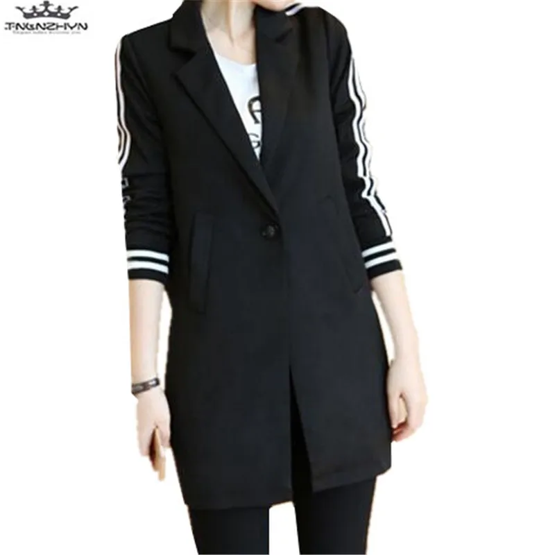 

Spring Women jacket Blazers Casual Long Sleeve Women Blazers and Jackets One Button Suit Coat Long Blazers Jacket tnlnzhyn A170