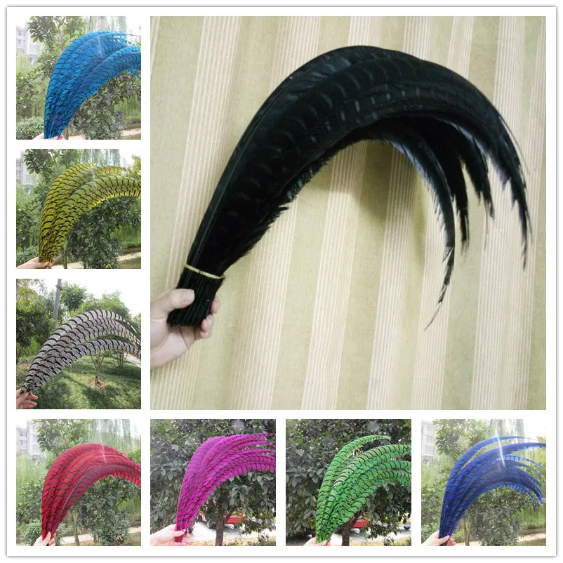 

100pcs 32-36 inch/80-90cm natural Lady Amherst Pheasant Feather pheasant feathers for carnival party costumes cosplay decoration
