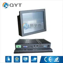 industrial touch screen panel pc Fanless N2807 with 10″ industrial pc rs485/rs232 2GB RAM 32G SSD 2LAN CE ROHS