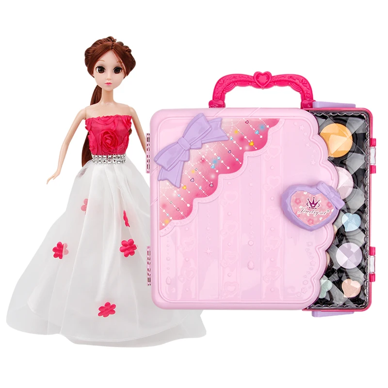 

NoEnName_Null Children's Cosmetics With Doll Toy Beauty Box Toy Non-toxic Washing Cosmetics Pretend Toys For Gift