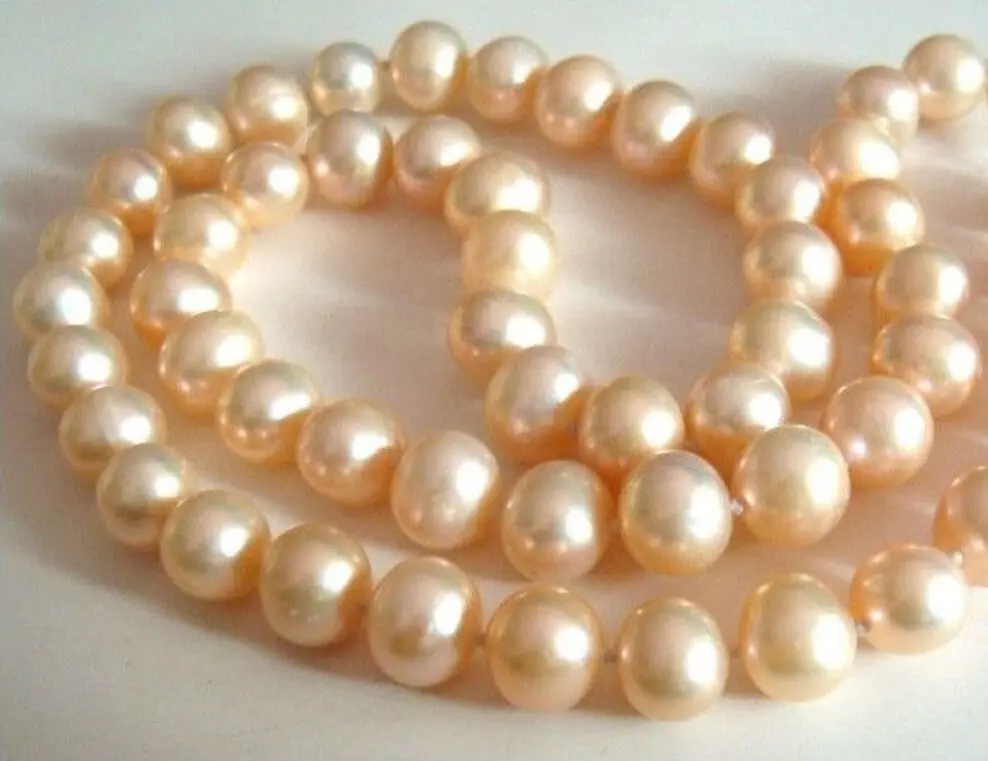

Free shipping >>>>>>elegant 10-11mm natural south sea pink pearl necklace 17" not include earring 14