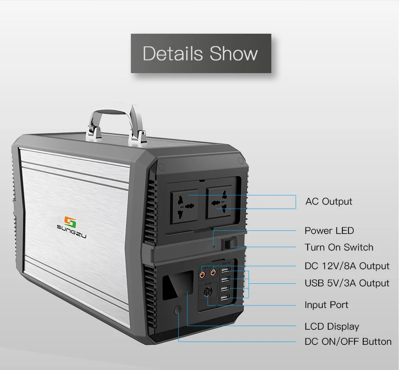 1010Wh 273000mah 1000w портативный генератор солнечной энергии без газа перезаряжаемый накопитель литиевая батарея 110V 220V питания