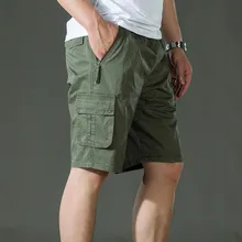 Плюс Размеры 6XL мужские шорты Карго на молнии с несколькими карманами прямое длины до колена летние пляжные шорты, брюки Pantalones Hombre 3