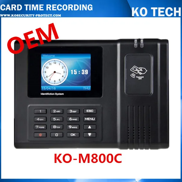 

Free Shipping TCP/IP 125Khz RFID card Time Attendance Punch Card Time clock