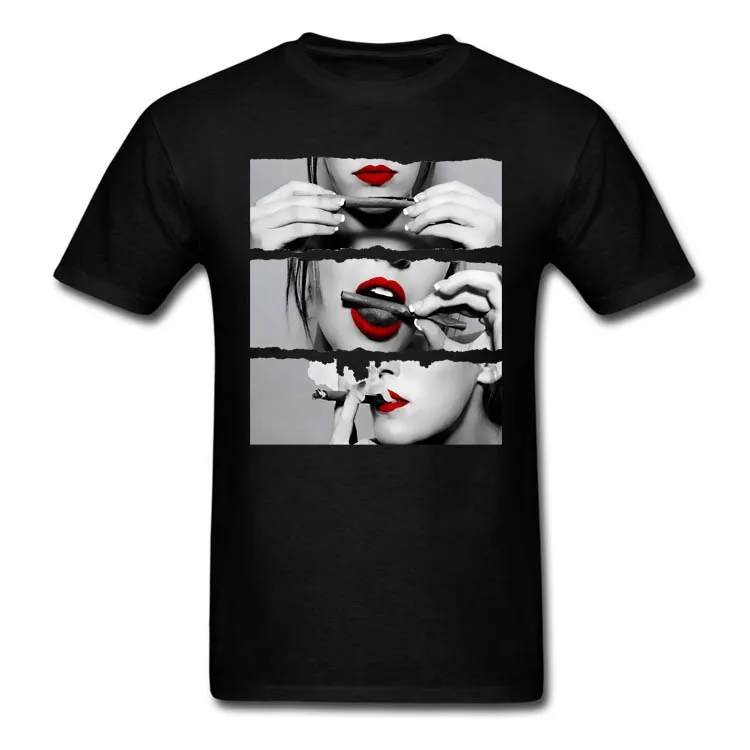 

Blunt Roll Red Lips T-SHIRT Man Hot Girl Rolling Blunt Sexy Lips Tee Shirt Camisetas T Shirt Femme For Men Women Plus Size