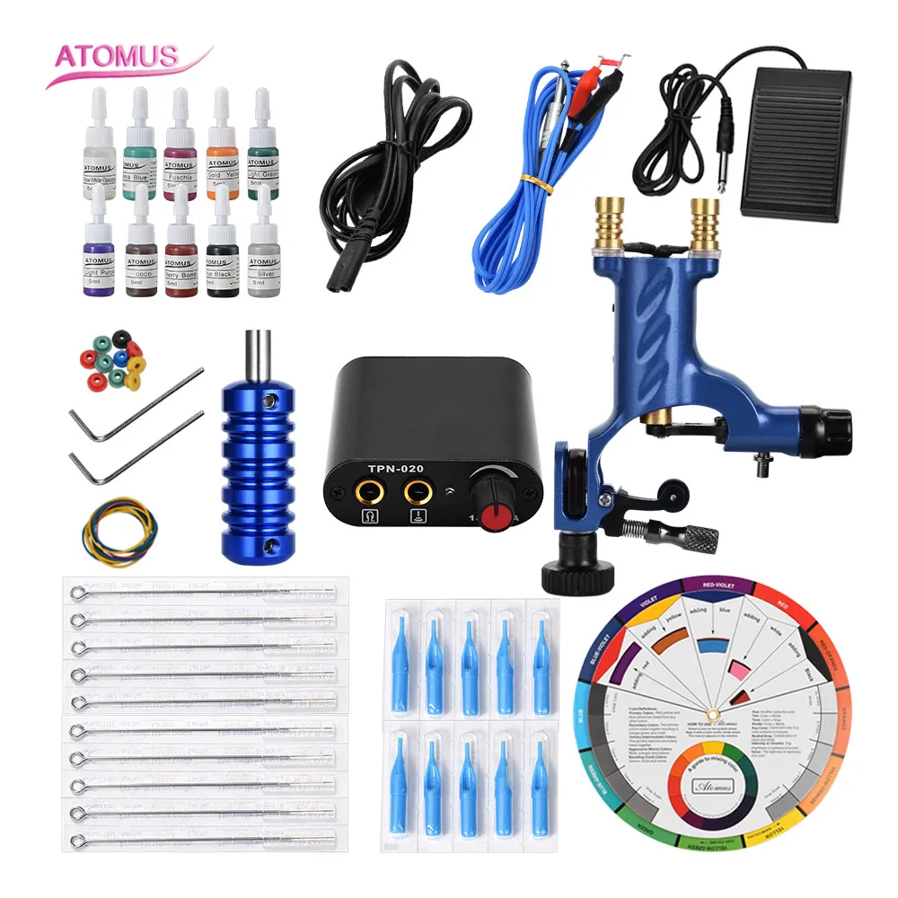 

Rotary Tattoo Machine Kit Set Machines Tattoo Machine Pen Gun Professional Liner Shader Kits Body Art Kit Beginner Tattoo Kits