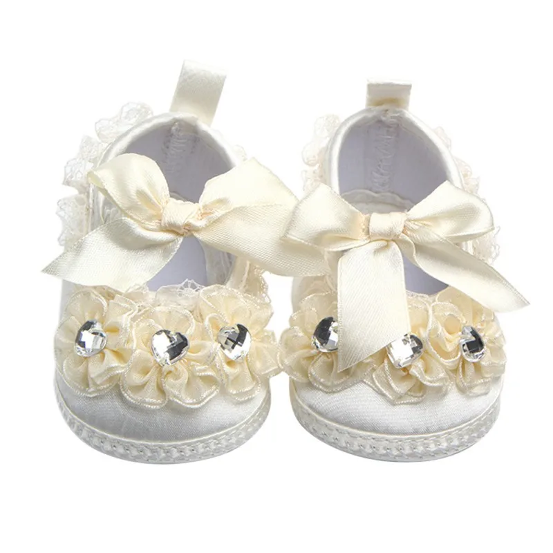 Милый ребенок обувь малыша мягкая подошва для маленьких девочек обувь В стиле принцессы сначала ходунки Prewalkers повседневная обувь для 0-9 м