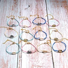 Luna chica Puka encanto pulsera moda barato nuevo verano hecho a mano macramé algodón amistad chicas pulsera Envío Directo(China)