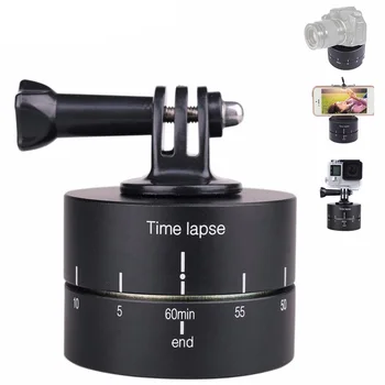 

Time Lapse Tripod Head Time-lapse Automatically Rotate Panoramic Gimbal tripod Camera Platform for DSLR Camera for Gopro Xiaomi