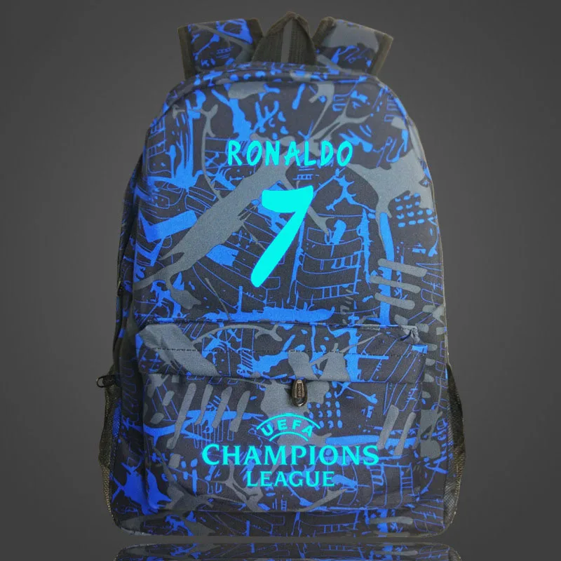 Luminous Teenage Backpack Boys Girls School Bags C Ronaldo Printing Schoolbags Night Rucksack Satchel Mochila BP0257 (15)