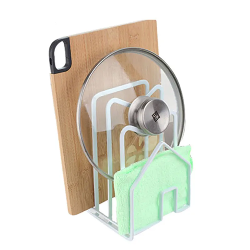 Kitchen Chopping Board Storage Rack Lid Scouring Pad Holder Home