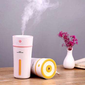 

300ml Color Cup USB Air Humidifier for Home Car Ultrasonic Mini Aroma Diffuser Air Purifier with LED Lights Humidifier