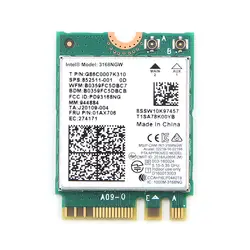 Dual band Беспроводной мини Wlan для Intel 3168 AC 3168NGW NGFF M.2 802.11ac Wi-Fi Bluetooth 4,2 карты 2,4 г 5 ГГц сеть Wi-Fi адаптер