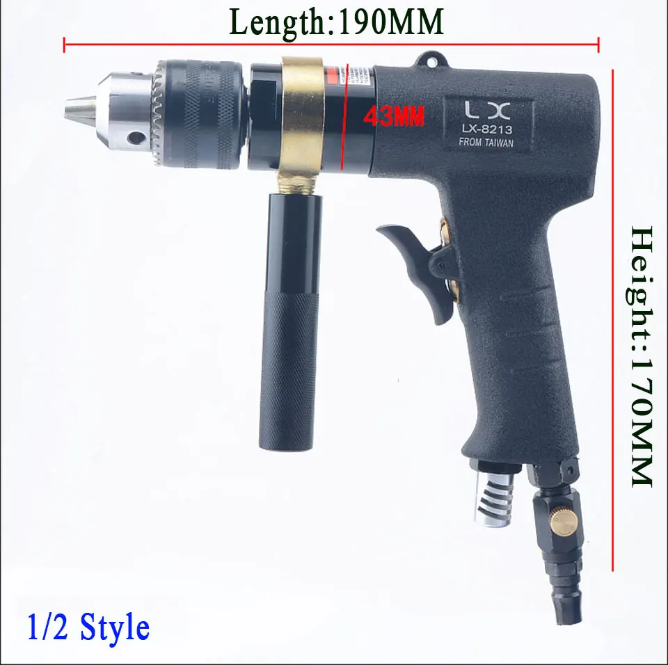 Реверсивная пневматическая дрель, 1/2 скоростей, пневматический пистолет, пневматическая дрель, резьбонарезной станок, резьбонарезное сверление, 3/8 пневматический инструмент