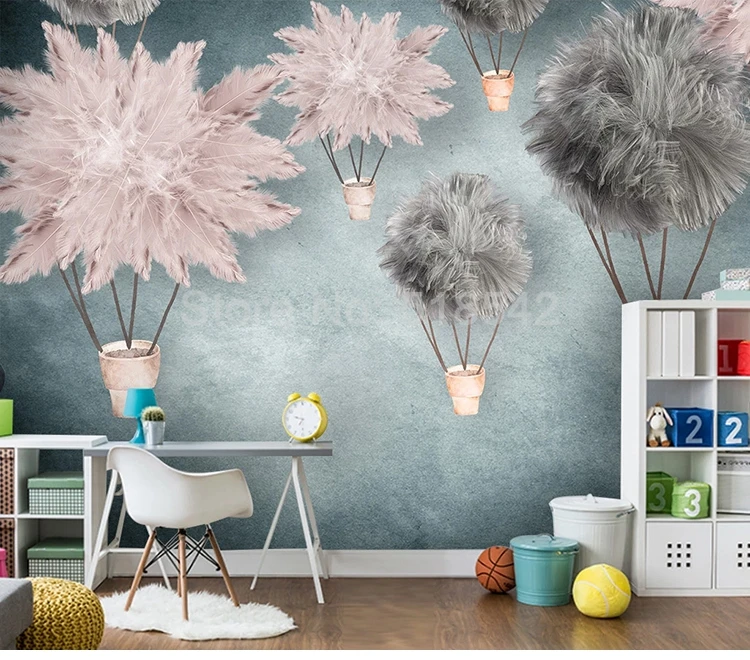Пользовательские Настенные обои для стен скандинавские ручная роспись цветы 3D гостиная детская комната Девушки спальня обои фрески