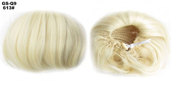 TOPREETY термостойкие синтетические волосы, для увеличения объема, 80gr кудрявый шиньон шнурок резинкой прически пончик Q9 - Цвет: 613
