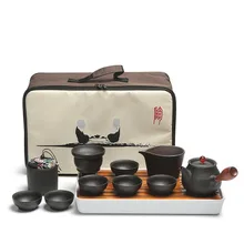 Набор дорожных чехлов для чая, портативный домашний чайник Gongfu