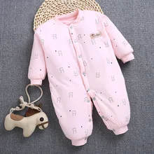 New 0-12M Baby Rompers Winter Warm Cotton Clothing Set for Boys Cartoon Ear Infant Girls Clothes Newborn Overalls Baby Jumpsuit цена New 0-12M Baby Rompers Winter Warm Cotton Clothing Set for Boys Cartoon Ear Infant Girls Clothes Newborn Overalls Baby Jumpsuit цены онлайн