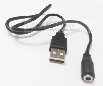 

USB 2.0 A Male Plug to DC 3.5x1.1mm Power Female Jack Connector Cord Cable About 40CM/Free Shipping/40PCS