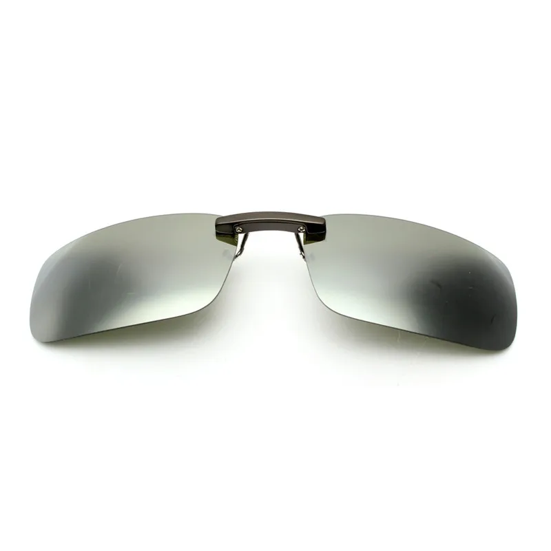 Открытый Унисекс Поляризованные клип на солнцезащитные очки близорукие вождения ночного видения объектив Анти-UVA Велоспорт езда солнцезащитные очки клип - Цвет: M ercury white