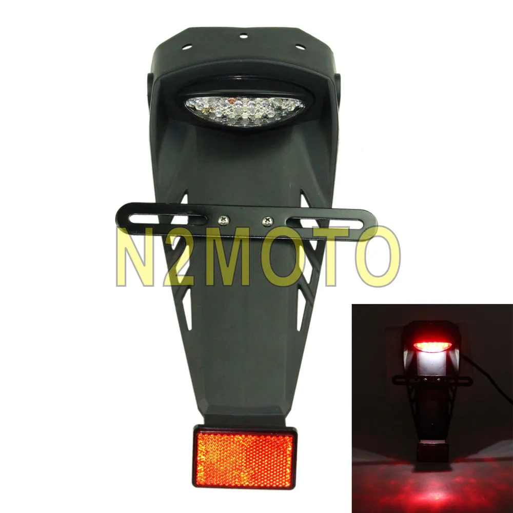 Мотоцикл LED фонарь стоп-сигнала Красный отражатель заднее крыло кронштейн